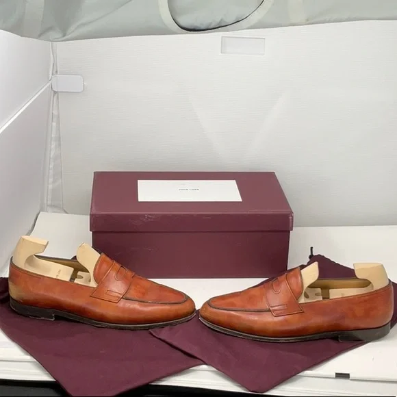 🔥JOHN LOBB COLOR "NEW GOLD" SIZE 10E. Preworn - Picture 3 of 9